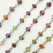 Multi Sapphire Tunduru Oxidized Wire Chain.